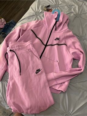 Nike Tech Pink Tracksuit Set - Hoodie & Joggers